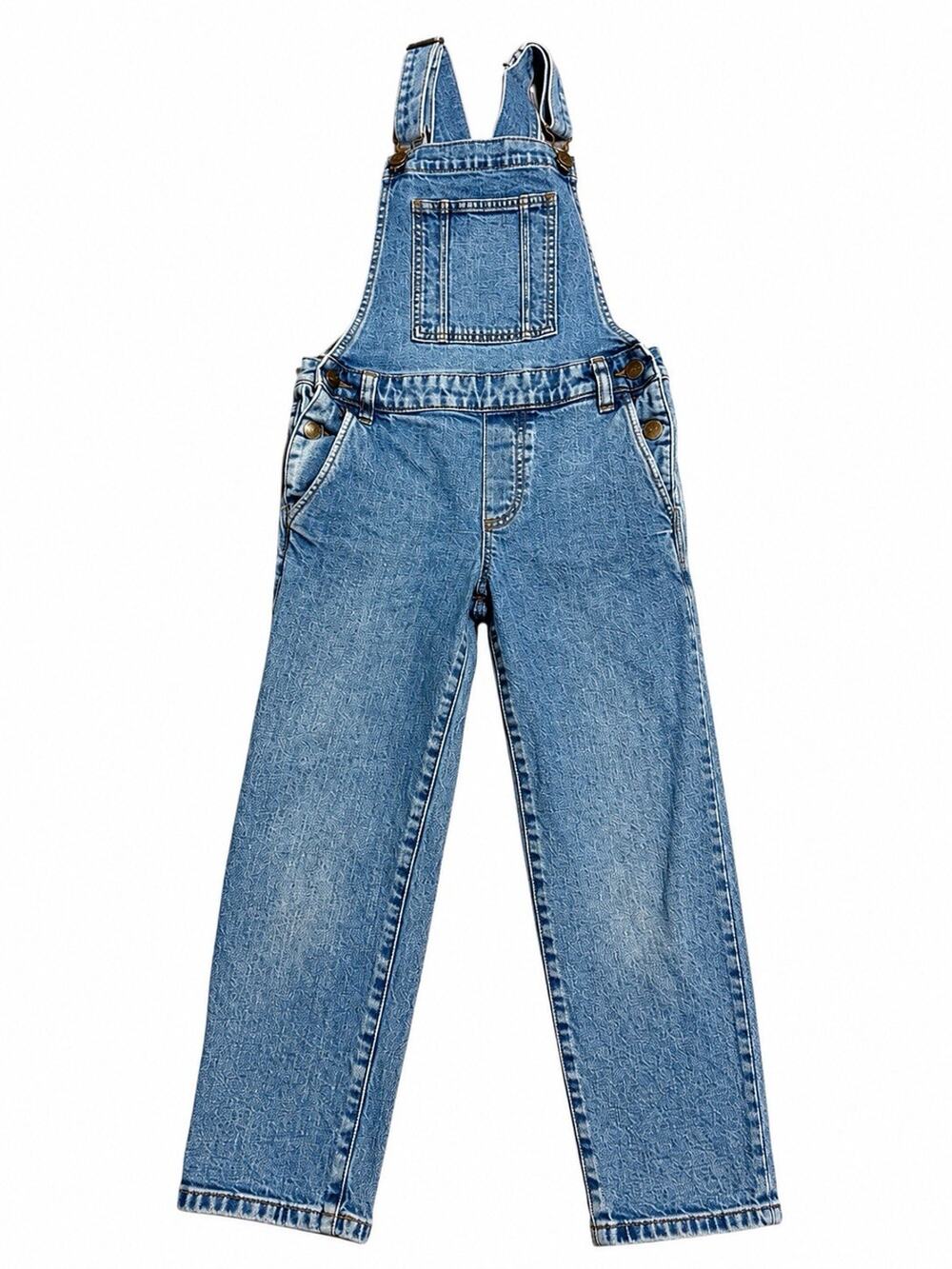 Crewcuts J.Crew Girls Stretch Denim Blue Jean Overalls Size 7